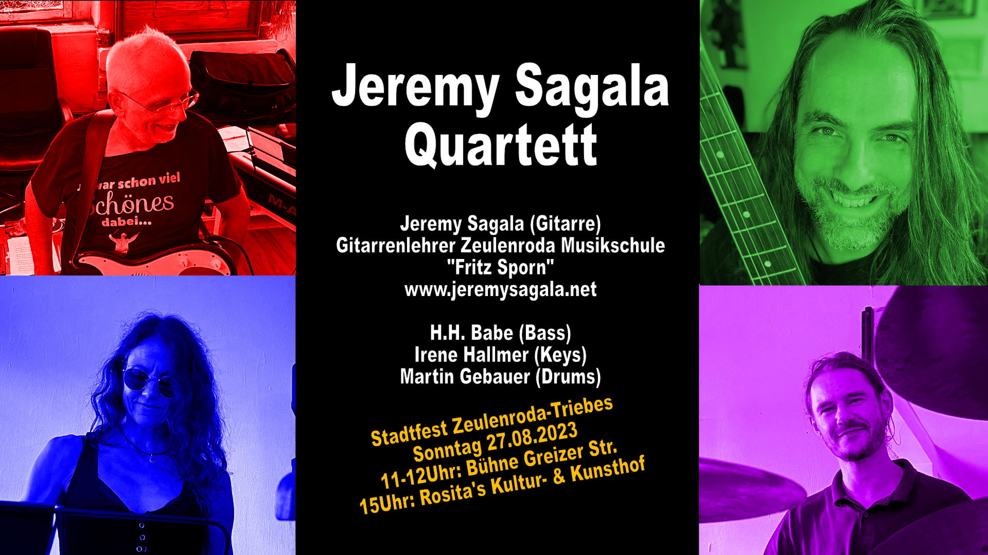 Jeremy Sagala Quartet at the Zeulenroda Stadtfest 2023